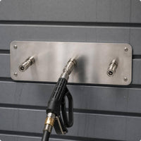 Stainless Steel Car Wash Tool Rack Space-Saving Wall-Mounted Storage Rack Heavy Duty Quick-Connect Holder Rustproof for DIYers, Garage, Workshop