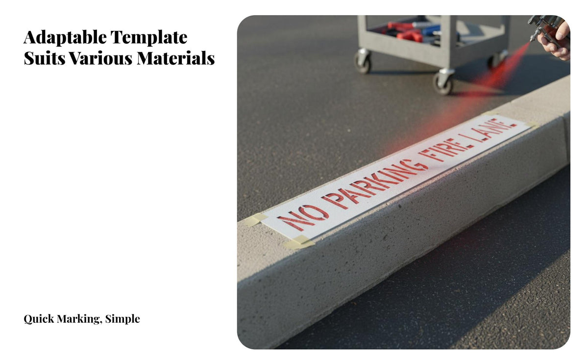 No Parking Fire Lane Restricted Access Area Stencil Flexible Restricted Access Area Marking Template Parking Lot Stencil for Property Managers