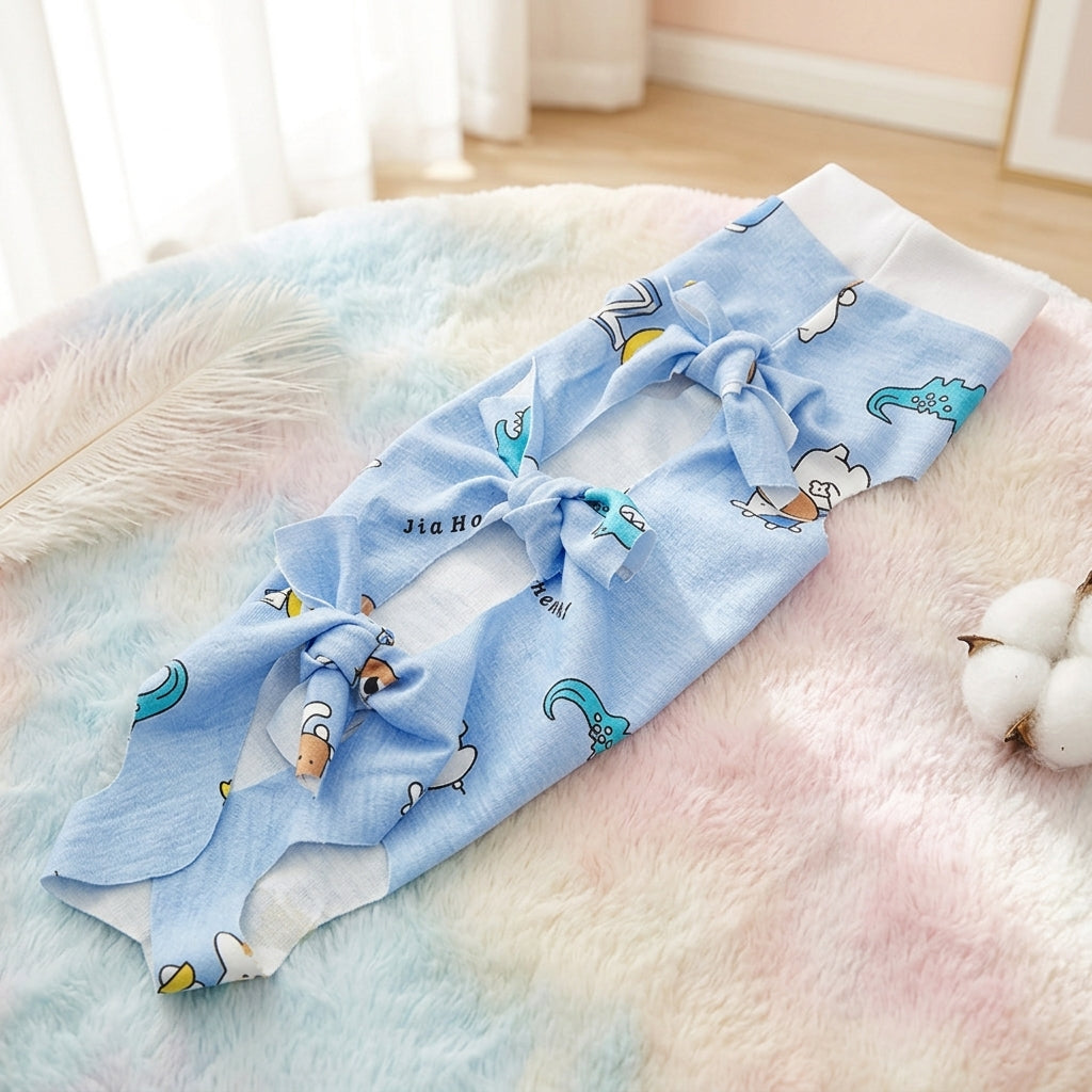 Cat Recovery Suit with Adjustable Ties, Breathable Vest for Post Surgery Clothing, Full Body Recovery Suit with Small Animal Print, Stop Licking