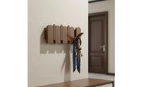 Piano Key Coat Rack Drill Installation Retractable Wall Hanger Solid Wood Foldable Hook Rack for Bedroom