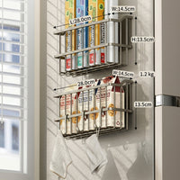 Refrigerator Organizer Made of Carbon Steel for Kitchen Organization, 28cm Storage Rack for Side