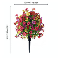 Artificial Petunia Stake No Maintenance Fake Petunia Flower Stake Outdoor Decoration Home Decor for Yard