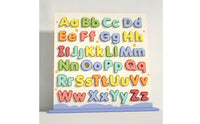 Wooden Alphabet Puzzle Interactive Alphabet Board with 3D Letters Educational Toy Tactile Game Smooth for Preschoolers