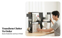 Extendable Pegboard Organizer Space-Saving Desktop Shelf Large Capacity