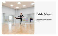Multi-Functional Adjustable Height Ballet Barre Stable Adjustable Height Dance Bar Sturdy Construction Freestanding Dance Barre High Load-Bearing Capacity for Adults, Dancers, Beginners, Mind-Body Practice Room, Gym