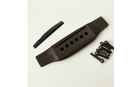 6 String Acoustic Guitar Bridge Kit Slotted Acoustic Guitar Bridge Good Intonation Hardware Easy to Install for Guitarists, Luthier, Instrument Restoration