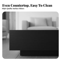 Minimalist Design Square Plinth Nordic Design Coffee Table With Storage Living Room Furniture Geometric Shape for Apartment Dwellers, Homeowners, Families, Small Areas, Studio, Lounge Area, Home Decor
