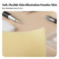 Double-Sided skin art Practice Sheet Large Size Blank skin art Practice Pad Realistic Feel Artificial Skin for Beginners, Beginner Artists, Art Training