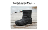 men's Thermal Fishing Boots Warm & Comfortable Waterproof Winter Boots Non-Slip Winter Shoes for Fishermen, Adults, Rainy Days, Travel, Hiking
