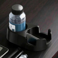 Two-compartmentSlot Car Kettle Base with Cup Holder Secure Vehicle Cup Holder Base Glossy Oversized for Truck Drivers