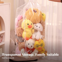 Transparent Design Clear Cylindrical Bag particle-resistantproof Plushie Organizer Large Capacity Toy Container Space Saving for Children, young children, Parents, play area, Nursery, Bedroom, Living Room
