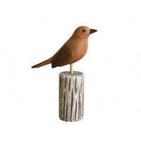 Wooden Bird Figurine Wood Ornament Collectible House Decor for Shelf