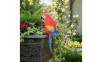 Hanging Parrot Figurine Animal-Themed Hanging Parrot Nature-Avian-Themed Decoration Ornament for Balcony, Planter