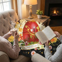 Easter Bunny Blanket Machine Washable Easter Egg Print Blanket Resistant Printed Flannel Throw for Kids, Women, Living Room, Sofa, Outdoor Picnic