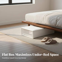 Rolling Under-Bed Box Wheeled Design Underbed Bin complimentary for Students, Parents
