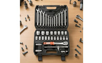Socket Tool Kit Metric Socket Set with Case Professional-Grade Tool Set with Storage Case for Automotive Repair, Garage, Roadside Emergency