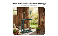 Rolling Garden Tool Rack With Wheels Garden Tool Organizer Large Capacity and Rake Organizer for Gardeners, Homeowners, Yard, Outdoor, Workshop