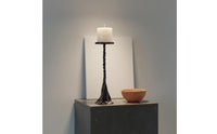 2 Pieces Metal Look Candle Pedestal Stable Base Candlestick Holder Easy to Wipeable Surface Centerpiece for Entryway, Living Room