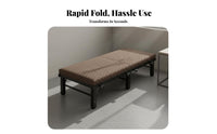Foldable Design Single Folding Cot Space-Saving Rollaway Bed with Mattress Reinforced Frame Household Furniture Installationno-Assembly for Office Workers, Apartment Dwellers, Students, Dorm Room, Bedroom, RV Travel