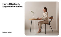 Industrial Design Minimalist Tripod Chair Designer Inspired Dining Seat Ergonomic Backrest Household Furniture Lightweight Frame for Homeowners, Design Enthusiasts, Business Owners, Restaurant, Kitchen, Living Room, Home Office