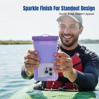 Waterproof Floating Phone Pouch, Rainproof, Outdoor Swimming, Colorful, Transparent, IPX8, Universal