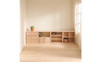 4 Pieces 1:12 Scale Dollhouse Cabinet with Drawers Unfinished Miniature Cabinet DIY Miniature Shelving Paintable for Crafters, Hobbyists, Collectors