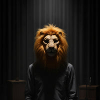 Full-Face Lion Head Mask One-Size Lion Mask Long-Lasting Lightweight for Halloween, Cosplay