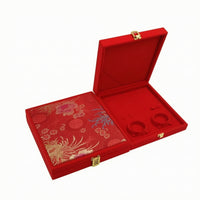 Floral Jewelry Storage Box Rectangular Jewelry Box with Hinged Lid Stylish Secure for Dressing Table