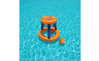 Floating Water Basketball Hoop with Mesh Basket Lightweight Inflatable Basketball Hoop Portable Toy Tool-Tool-Optional for Families