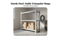 High Load Capacity Multi-Layer Steel Shelf Long-Lasting Heavy Duty Storage Rack Easy Assembly Adjustable Storage Rack Rust-Proof for Business Owners, DIY Enthusiasts, Balcony, Warehouse, Stockroom, Workshop