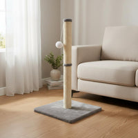Scratch and Play Feline Climbing Post Tall Design Sisal Feline Tree Sturdy Base Pet Furniture Stable Structure for Cats, Indoor
