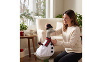 Porch Goose Outfit Winter-Themed Porch Goose Costume Plaid for Yard, Homeowners