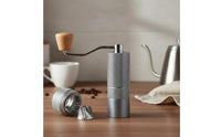 Hand Crank Coffee Mill All-Metal Frame Hand Crank Coffee Grinder Manual Burr Grinder Sturdy Wood Handle Kitchen Appliance