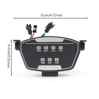 Electric Scooter Dashboard 48V-60V Scooter Instrument Panel Trapezoidal Dashboard with Transparent Shell Wired for DIY Mechanics