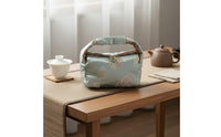 Handmade Embroidery Embroidered Tea Set Bag Multi-Purpose Chinese Design Brocade Pouch Portable Tea Ceremony Case