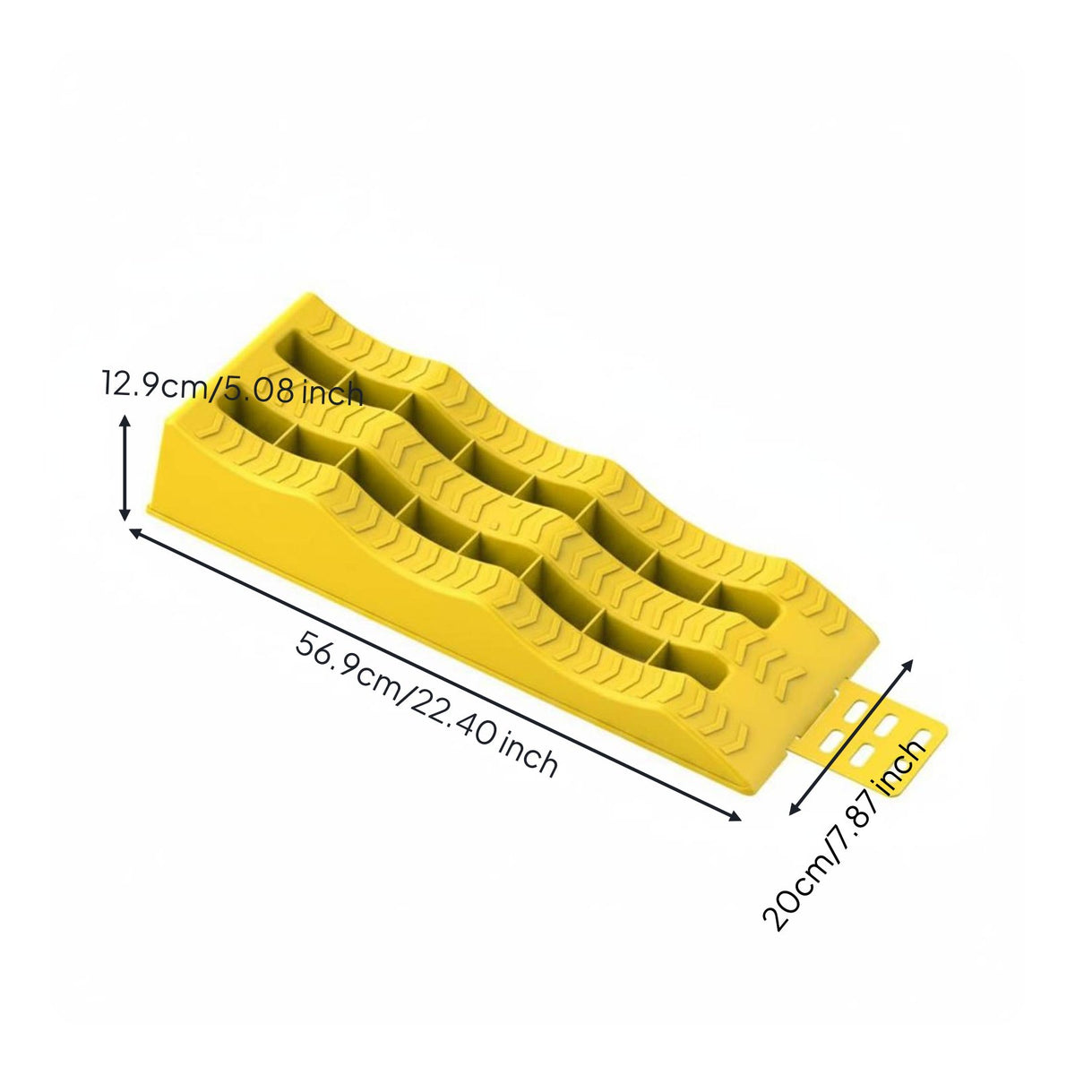 2 Pieces RV Leveling Ramp Heavy Duty Tire Leveling Block Reinforced Ribs Vehicle Equipment for Campers, Camping