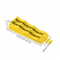 2 Pieces RV Leveling Ramp Heavy Duty Tire Leveling Block Reinforced Ribs Vehicle Equipment for Campers, Camping