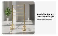 Freestanding Multi-Tier Clothes Rack Large Capacity Garment Stand Space-Saving Display Shelf With Shelves for Boutique Owners, Homeowners, Clothing shop, temporary retail space Shop, changing area, Entryway