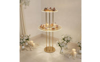 Acrylic Shelf Lighted Dessert Stand Reusable Wedding Dessert Stand Elegant for Hotel Event Teams, Banquet Hall