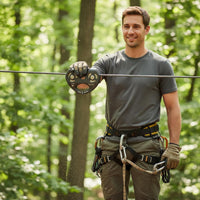 Tandem  Line Pulley Smooth Bearing 25 kN Cable Line Trolley for Climbers