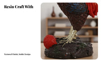 Good Luck Charm Resin Rooster Figurine Statue Detailed Craftsmanship Feng Shui Rooster Figurine Decor Vibrant Colors for Living Room