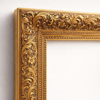 Ornate Picture Frame for Living Room Decor, Vintage Photo Frame for Art Collectors, Solid Wood Oil Painting Frame
