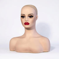Mannequin Head with Shoulders Realistic Female Mannequin Head Makeup