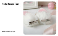 2 Pieces Soft Hare Ear Fastener S Ancient Design Hare Ear Hair Fastener S Creature Ears Cute Design Costume Headwear Easy To