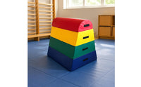 Arched Jumping Box Safe Training Children Vaulting Horse Shock Absorbing Soft Gymnastics Obstacle for Kindergarten Students, Kids, Playroom, Gym, School