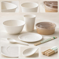 Heavy Duty Paper Plates, Compostable Dinnerware Sets for Party Supplies