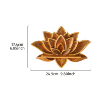 Lotus Flower Wall Shelf Gold Lotus Flower Shelf Floating for Bedroom