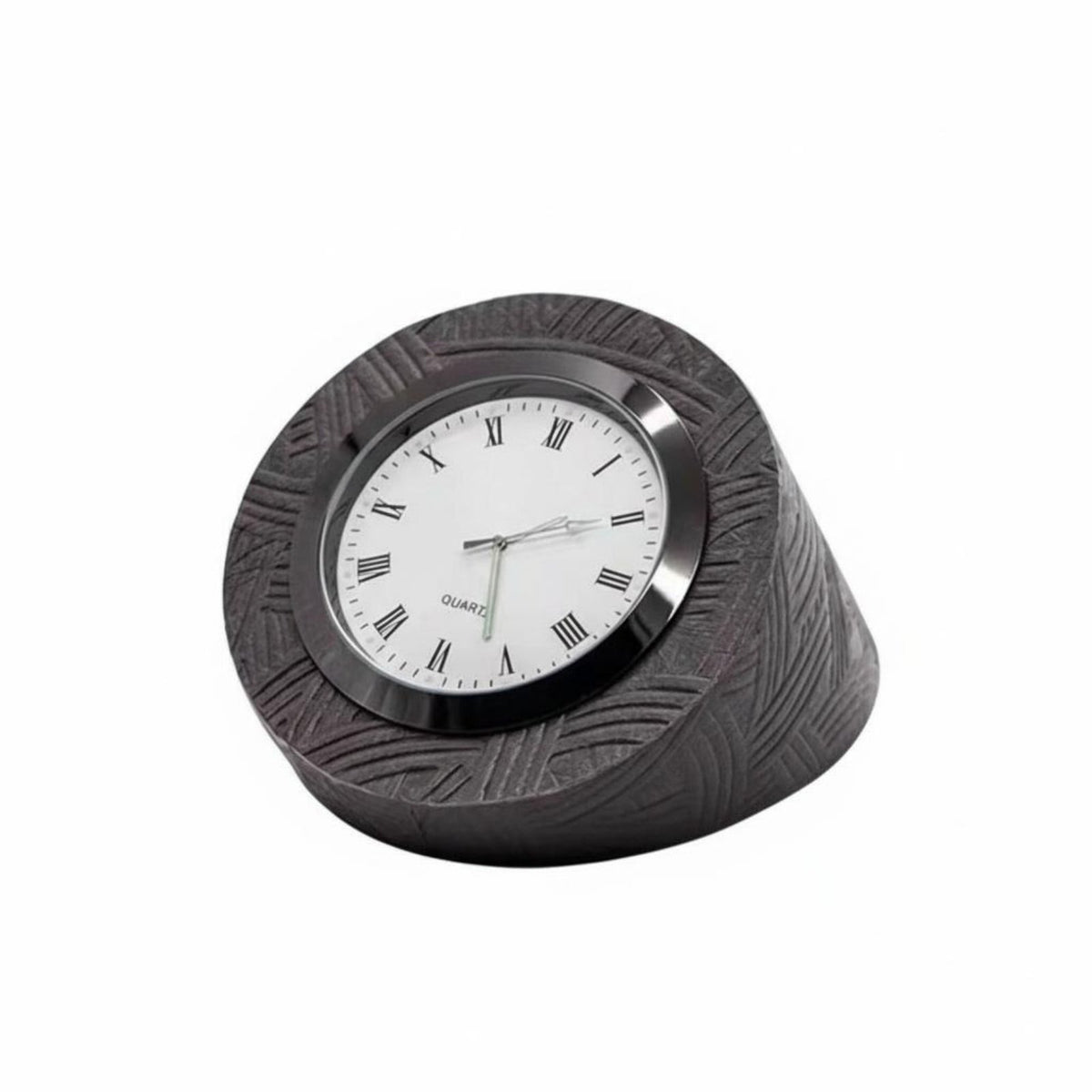 Light Luxury Design Horsehair Desk Clock Creative Ornament Equine Table Clock Quartz Movement for Homeowners, Adults, Living Room, Bedroom