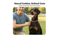 Golden Canine Chain Polished Finish Dog Chain Sturdy for Owners of Medium to Large Dogs, Outdoor Walking, Daily Use