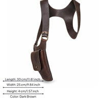PU Leather Cosplay Bag Vintage Style Crossbody Bag Buckle Hardware Fashion Accessory Adjustable Strap for Cosplayers